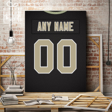 New Orleans Jersey Custom Canvas Print Wall Art for Boy Girl Men Women Football Personalized Canvas Art